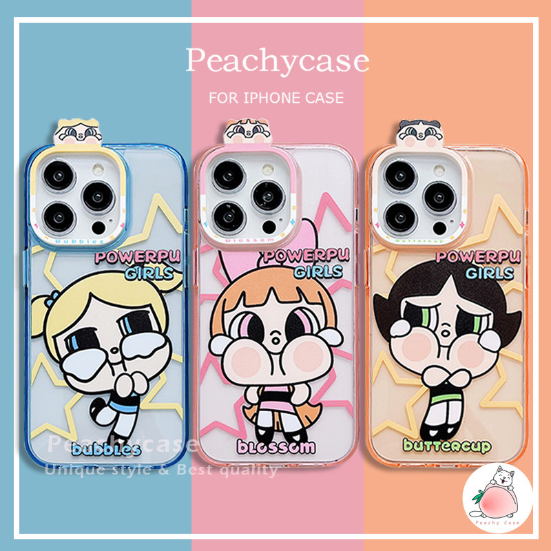 Phim Hoạt Hình Popmart Crybaby Power Girl Khung Camera Ốp lưng Tương Thích Cho iPhone 16 15 14 13 Pr