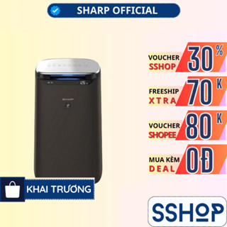 Máy lọc không khí Sharp cho phòng diện tích lớn 62m2 Chính hãng Plasmacluster ion, Inverter FP-J80EV-H - HAPOS HBE