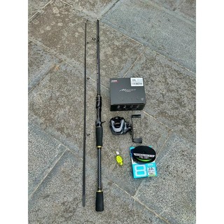  Combo Cần câu Lure Ceres Máy Ngang  marcan Cemreo Dây PE x8 100m- Nhái Hơi 5gr ĐỒ CÂU FISHING 247 
