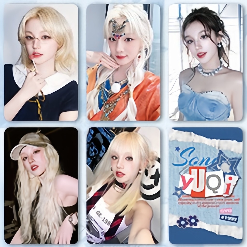 I-DLE YUQI Kaji Card IVE WONYOOUNG Laser Hình ba chiều trong suốt Thẻ Lomo MIYEON MINNIE SHUHUA YUJI