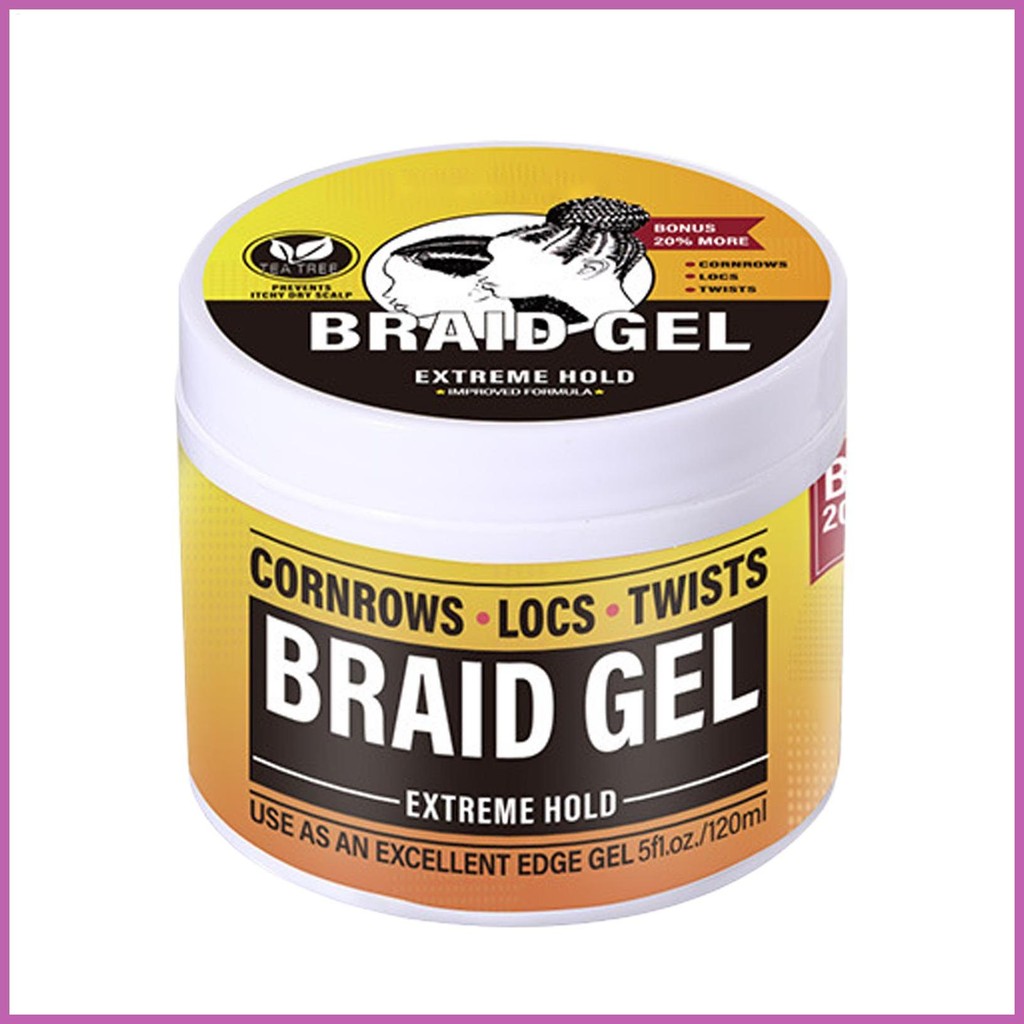 Gel Braid Gel Secure Grip Braiding Shining Gel 120ml Dưỡng ẩm Dreadlock Styles Điều hòa cho nam giới