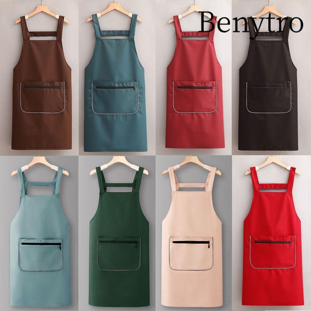 Benytro Tạp dề nhà bếp BENYTRO, không thấm nước có dây kéo Tạp dề làm việc bỏ túi, Dụng cụ làm sạch Hộ gia đình Yếm chống mài mòn Tạp dề nhà cà phê cho cả nam và nữ