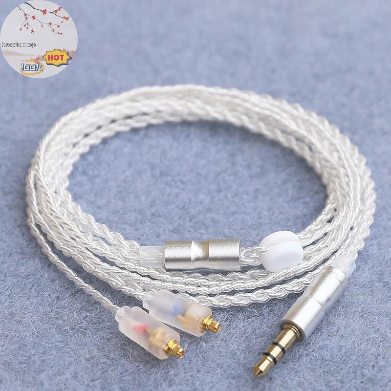 Cáp nâng cấp tai nghe haostontop HiFi MMCX Cáp mạ bạc 3,5mm 1,2m cho IE200 / IE300 / IE600 / IE900 /