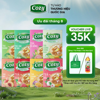 Trà Cozy Trà Đen Hòa Tan Các Vị Trái Cây Cozy Ice Tea, Trà Đào, Trà Chanh, Trà Vải, Trà Dâu Giải Khát, Thanh Nhiệt