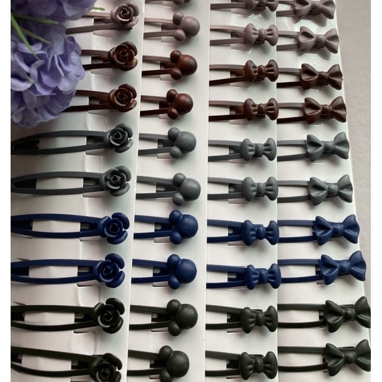 MADE IN KOREA Nhập Khẩu 1 Kẹp Tóc))) Matte Model Lớp Phủ Dày Độ Dính Chắc Chắn Không Kéo