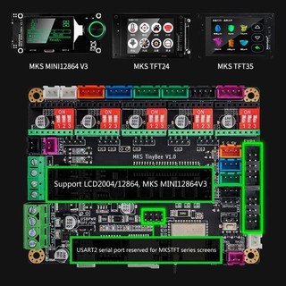 EC MKS TinyBee Bo Mạch Chủ Bộ Điều Khiển Mainboard Hỗ Trợ Dual Core 32bits MKS MINI 12684 V3 và MKS Màn Hình Nối Tiếp TFT