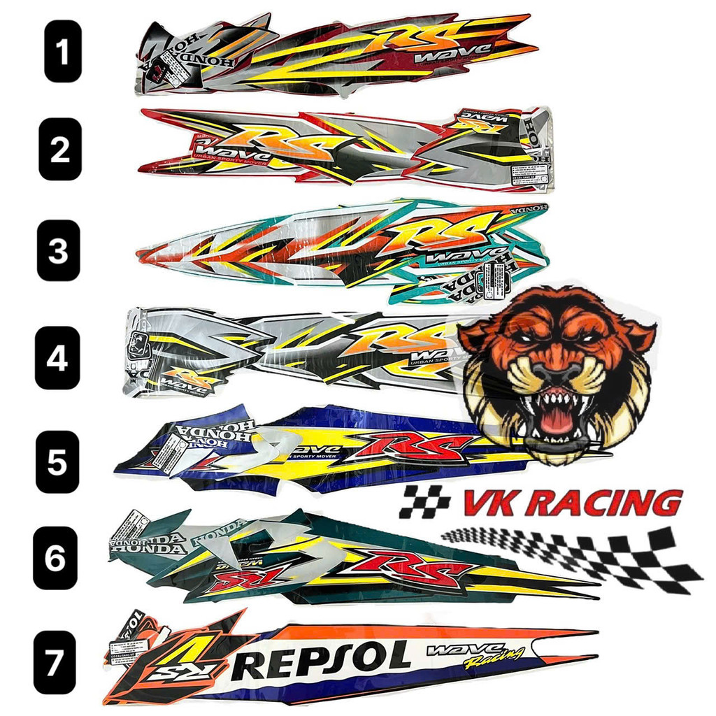 Tem dán xe wave rs đủ màu