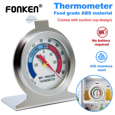Tủ lạnh Nhiệt kế tủ lạnh Mini bằng thép không gỉ Cảm biến nhiệt độ Tủ đông tủ lạnh có độ chính xác cao cho nhà bếp gia đình