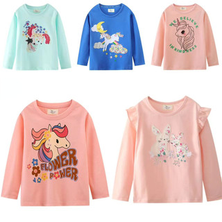 Quần áo trẻ em Quần áo trẻ em Áo thun ngắn tay dài Áo thun Cotton in hình bé gái Áo thun Cotton nguyên chất Áo thun Pony Áo thun trẻ em Áo thun Cotton nguyên chất Áo thun khủng Long Áo quần áo trẻ em-qq