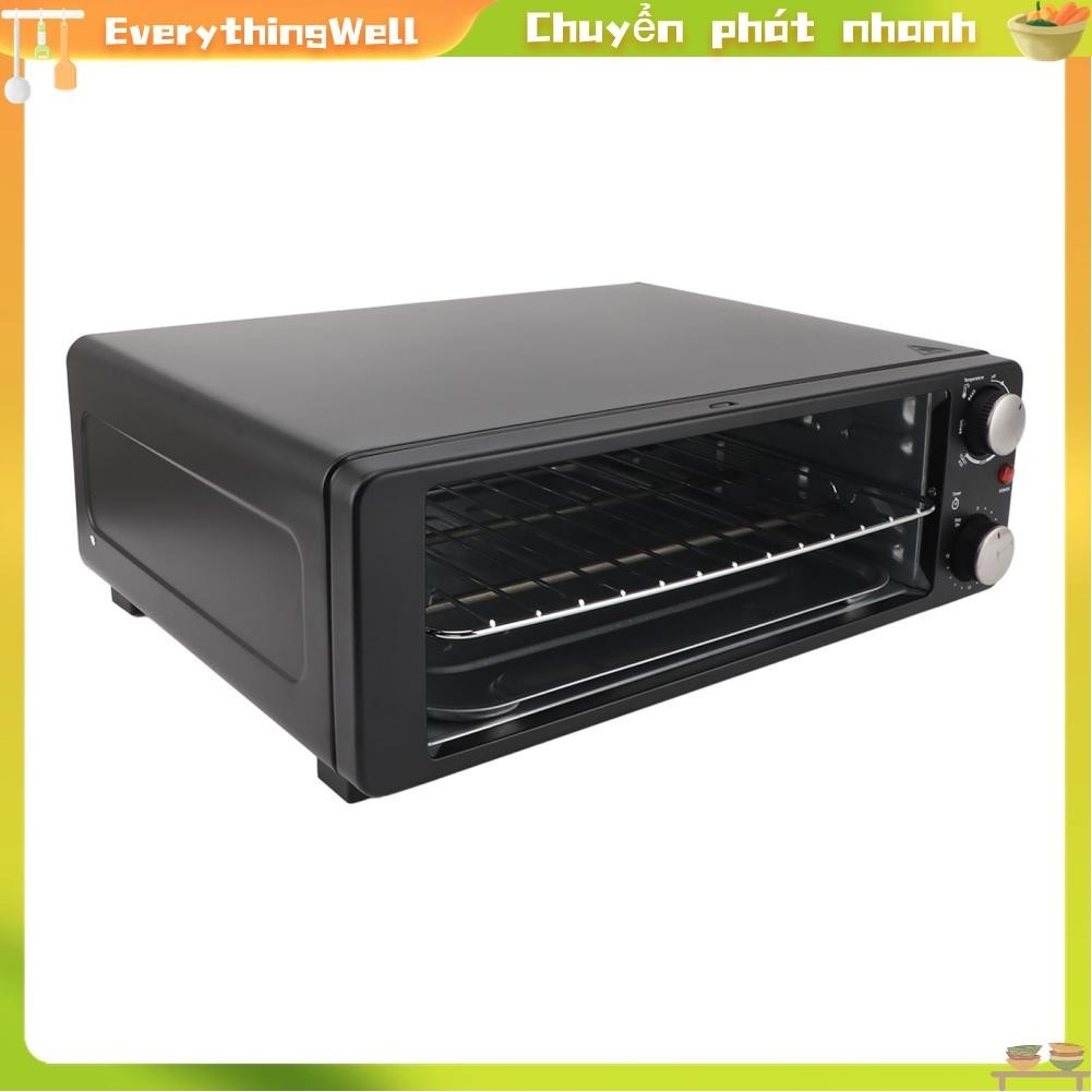 EverythingWell Lò nướng pizza trong nhà 1200W Mặt bàn di động đa năng bằng thép không gỉ Máy làm bánh điện cho hàng gia đình