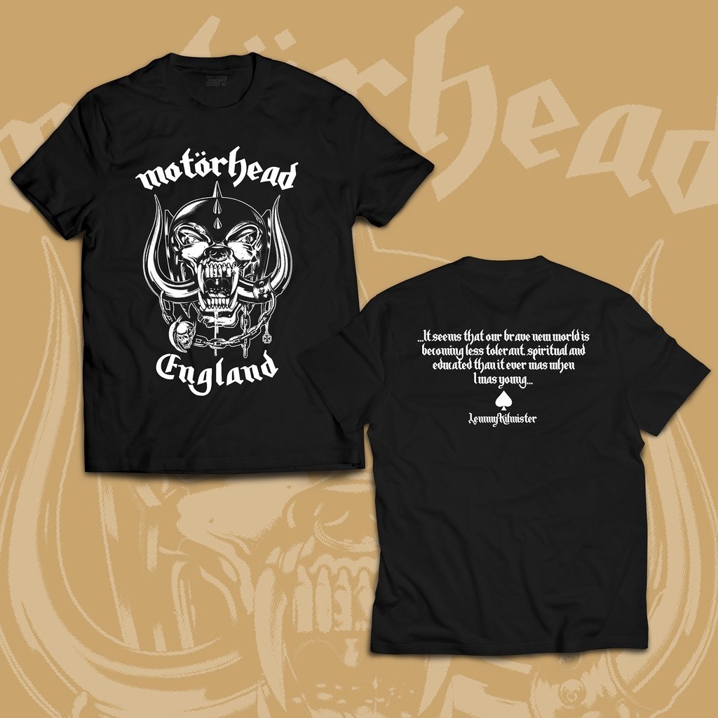 Best Buy Áo thun Motorhead Unisex Nam Nữ Cổ Tròn Tay Ngắn Baju Lelaki Wanita Hàng Có Sẵn