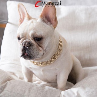 Wangcai cổ bằng nhựa mạ điện không phai màu độc đáo dành cho thú cưng chó mèo