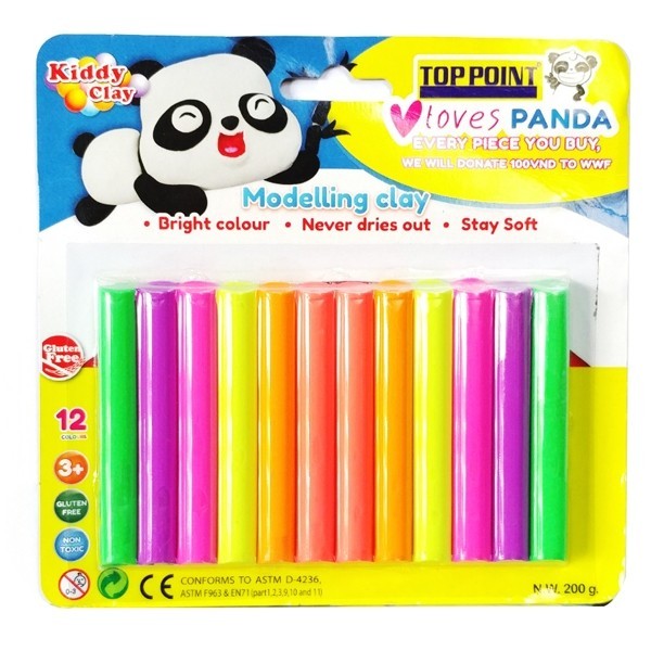 Đất Nặn 12 Màu ST20012 - Kiddy Clay