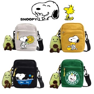 Mới SNOOPY Cổ Điển Hình Ảnh Hoạt Hình Dễ Thương Vải Đeo Ngang Túi Di Động Vuông Du Lịch Túi Bảo Quản Trẻ Em Quà Tặng Sinh Nhật