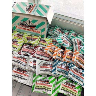  Kẹo Cay Con Tàu Giảm ho Thông họng Không Đường FISHERMAN'S FRIEND 25g nhiều mùi vị. 
