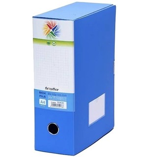Bìa hộp pp 100mm a4 flexoffice fo-bf03 - xanh dương