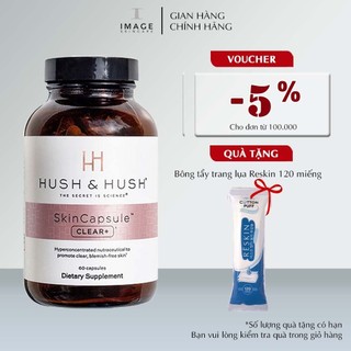 Viên uống ngăn ngừa mụn Image Skincare HUSH & HUSH Skincapsule Clear+ 60 viên