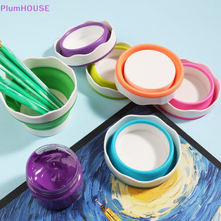 Plumhouse Silicone Gấp Xô Mini Để Giặt Paing Bàn Chải Màu Nước Dụng Cụ Vẽ Sơn Pallette VN