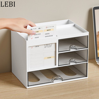 Ngăn kéo máy tính để bàn trong suốt sổ tay xếp chồng sắp xếp hiện vật Giá máy trạm trên bàn