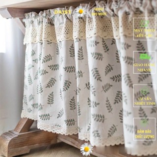 Rèm ngăn bếp, rèm phong thủy nhành lá, rèm che xinh xắn, rèm che tủ, rèm Nhành LÁ REN TRÊN DƯỚI