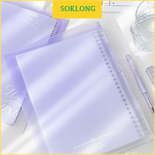 Sổ S17 mix giấy caro, kẻ ngang Pastel, sổ còng nhựa trendy B5, sổ còng trong nhiều màu