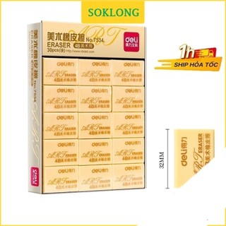 Gôm tẩy chì Deli 4B K25 chất lượng cao tẩy mỹ thuật Sổ KLONG, bản vẽ đa năng