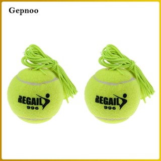 Gepnoo 2x Bóng thay thế thực hành tập Tennis đơn với dây đàn hồi 2 chiếc