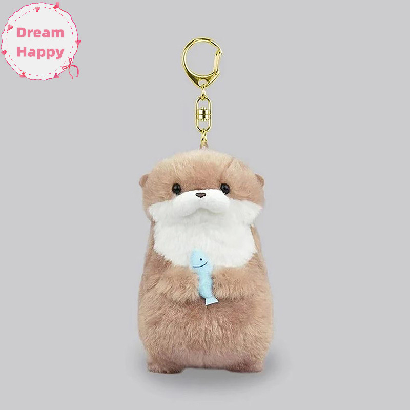 Dreamhappy Dễ Thương Otters Cầm Cá Sang Trọng Móc Khóa Nhẹ Treo Mặt Dây Đạo Cụ Cho Túi Đi Học Ví Chìa Khóa VN