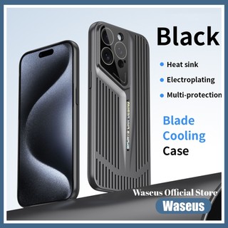 Ốp Điện Thoại Thoáng Mát Mạ Điện Cho iPhone 16 Pro Max 15 Plus 14 Pro Max 13 Pro Max 12 12Pro 12ProMax Vỏ Tản Nhiệt Thiết Kế Phong Cách Kinh Doanh