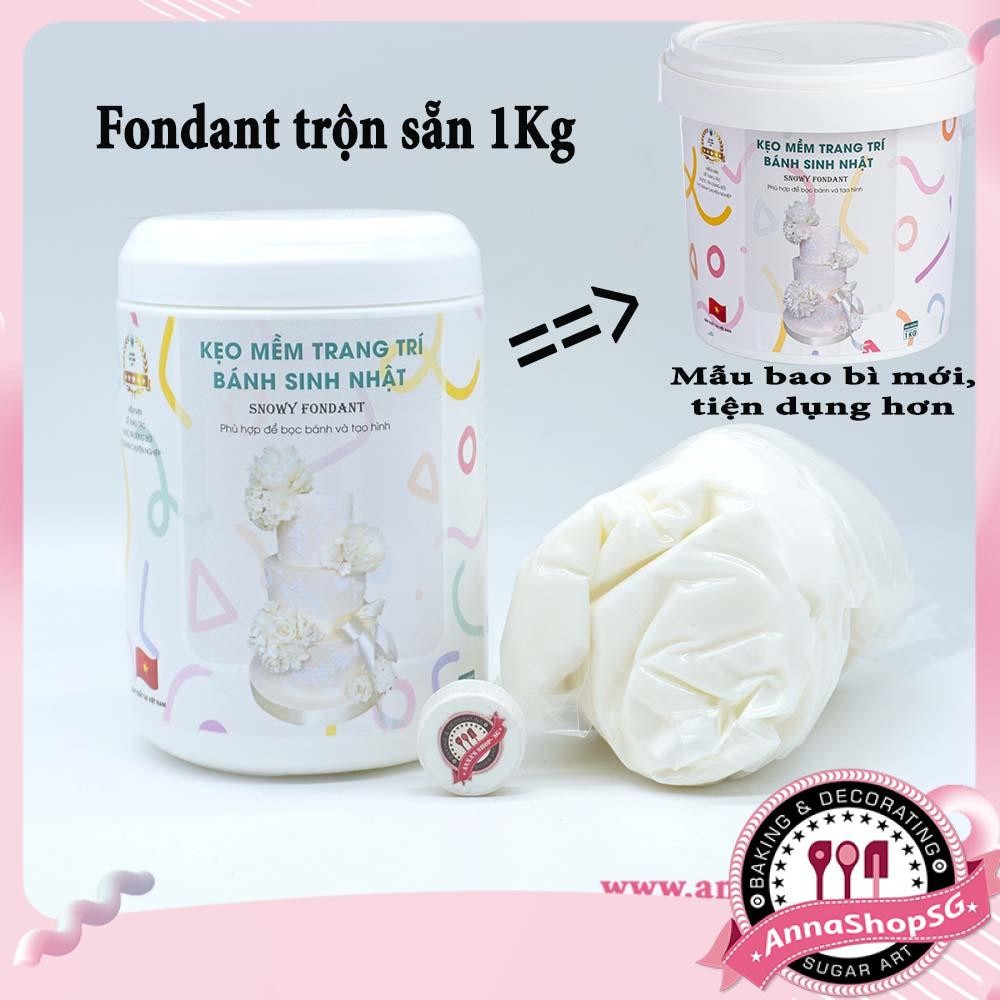 1Kg FONDANT TRỘN SẴN SNOWY-TRẮNG