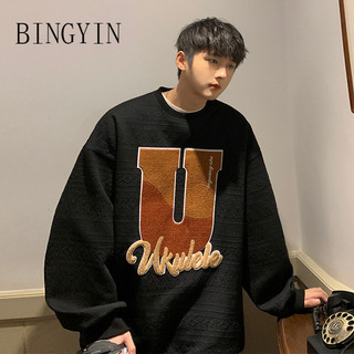 BINGYIN Áo khoác hoodie sweater nỉ siêu rẻ phù hợp nam nữ rộng thoải mái 2024 NEW MWY2490LBU 37Z240909