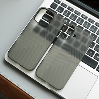 Ultra Slim Hard Back Case For iPhone 16/16 Pro/16 Pro Max Matte Geometric uneven frosted stripe Luxury Cover