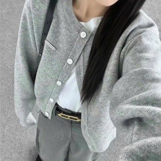 Áo Khoác Len Mỏng Dêt Kim. Áo Cardigan Len Dáng Ngắn Kiểu Dáng Đơn Giản Tay Dài `Thời Trang Nữ Mùa Thu Len QC | Thảo Chi