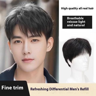 100% Tóc Con Người Tóc Giả Dành Cho Nam Tóc Giả Ngắn Tóc Toupees Phong Cách Hiện Đại Full Máy Tóc Giả Loại Thời Trang Cho Nam