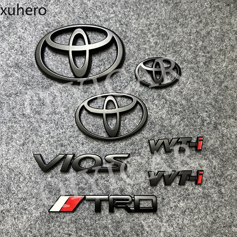 Toyota VIOS DUGONG 2007-2013 NCP93 Logo trước và sau màu đen mờ
