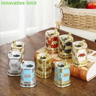 Hộp đựng tăm INNOVATIVE LIMIT, Hộp đựng tăm kiểu ép tự động kiểu Âu, Họa tiết hoa dập nổi cao cấp cổ điển có nắp chống bụi Hộp đựng tăm trái cây