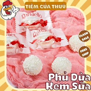 Bánh Phủ Dừa Nhân Sữa Chua Đậu Phộng TB, Kẹo Dừa Nhân Kem Sữa Chua, Tiệm Ăn Vặt Thuỳ Bùi