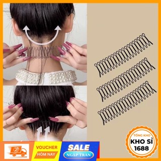 Kẹp tóc con sau gáy, xược tóc cố định tóc con chống rơi tóc con, lược cai tóc con tiện lợi E1842