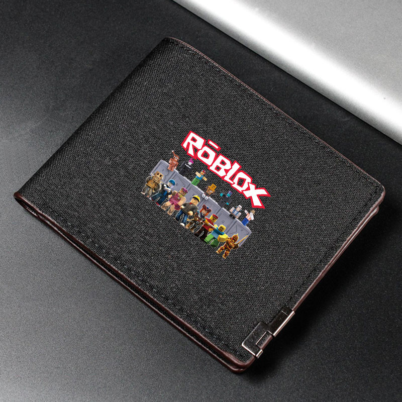 Roblox Ví Trẻ Em Roblox Hoạt Hình In Ví Bé Trai Ví Canvas Học Sinh Dây Kéo Ví Có Thẻ Ngân Hàng Đồng 