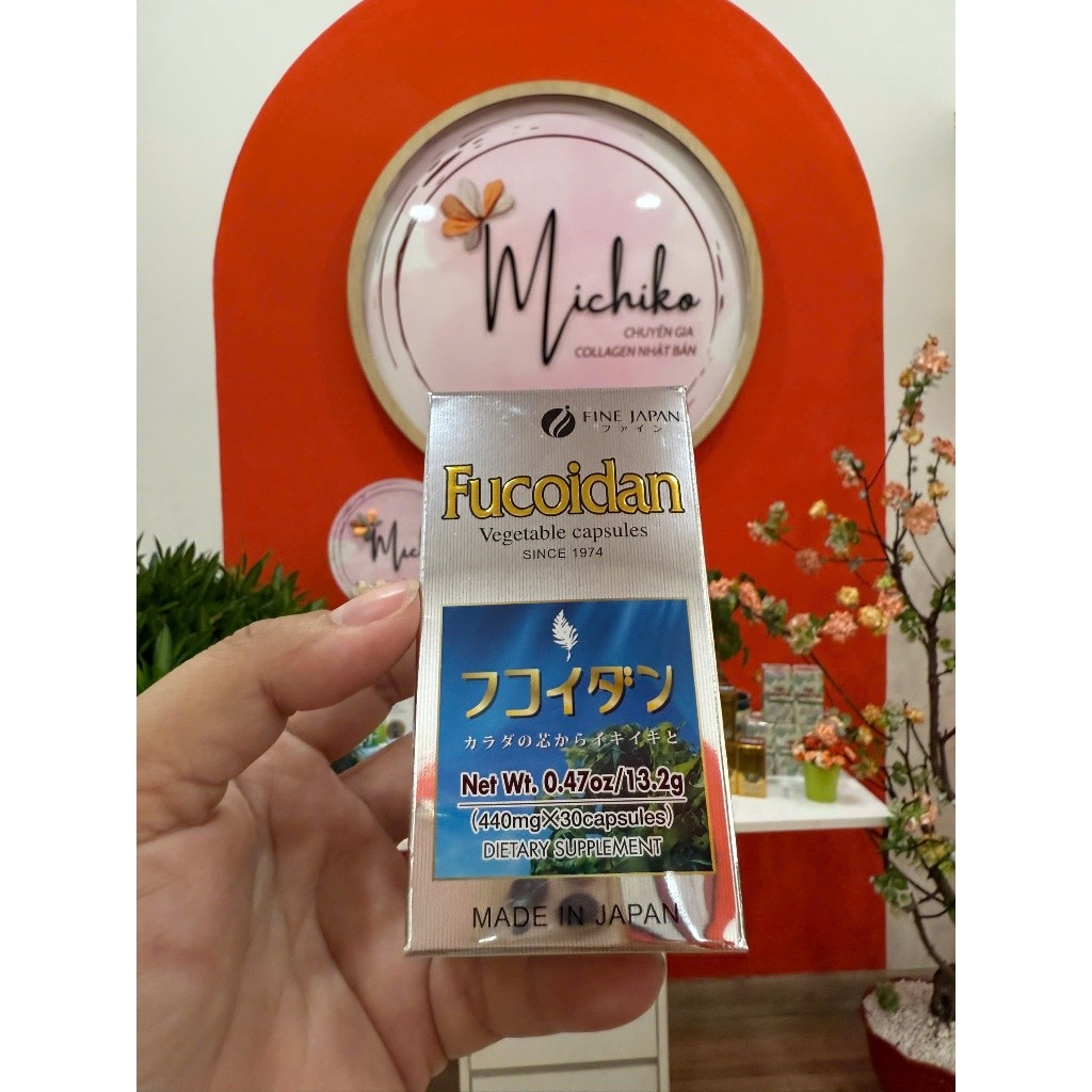 Viên uống hỗ trợ u.n.g t.h.ư tảo Okinawa Fucoidan xanh Fine Japan Fucoidan Nhật Bản 30 viên