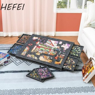 Bảng xếp hình nghiêng HEFEI 1000 mảnh, thảm nỉ 2 trong 1, thảm xếp hình có thể gập lại, lưu trữ di động, tiết kiệm không gian