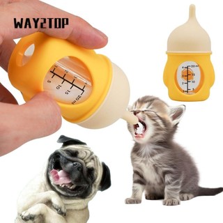 Bình sữa chó con WAY2TOP, 20 / 80ML Wth Van chống cắn Chai mèo con, Bình sữa hóa bền bỉ Silicone chống rò rỉ cho thú cưng