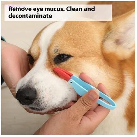 Pet Tear Marks Brush Cat Dog Eye Excement Brush Knot Eye Cleaner Clip Soft Brush Cleaning Soft Brush