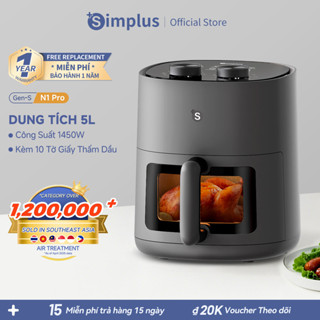 Simplus Nồi Chiên Không Dầu Dung Tích Lớn 5L KQZG015-013 - Bảo Hành 1 Năm 1 Đổi 1