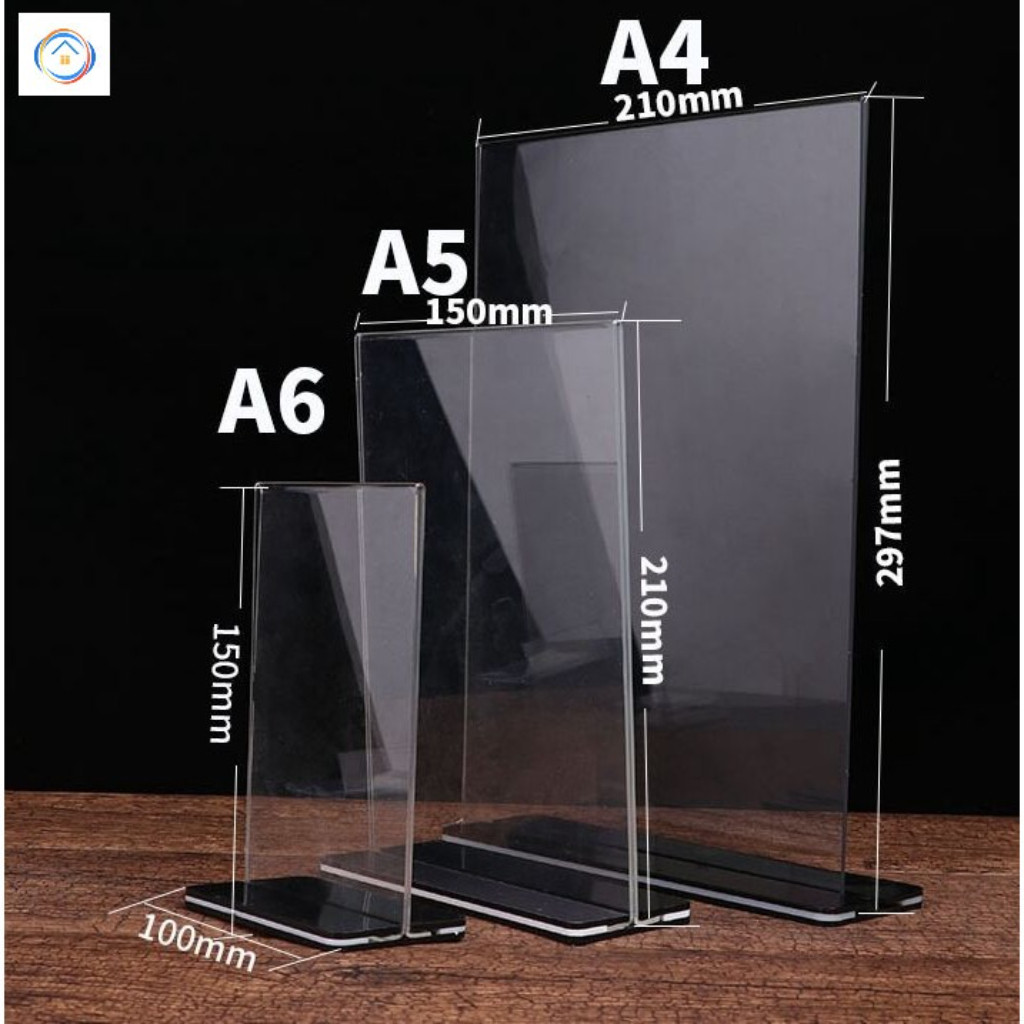 Bảng menu mica A4, A5, A6, Mica trong suốt, dầy chắc chắn (Không in cho bảng Mica )