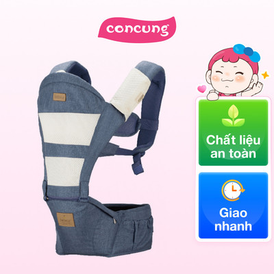 Địu có bệ đỡ BeBéar C11 cho bé - Xanh