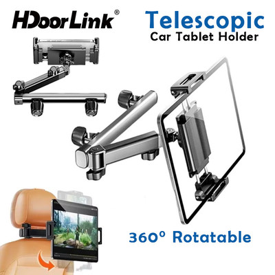 HdoorLink Giá Đỡ Máy Tính Bảng Ô Tô Kính Thiên Văn Giá Đỡ Điện Thoại Xe Hơi Có Thể Gập Lại Gối Phía Sau Giá Đỡ Điện Thoại Phù Hợp Cho 4.7-12.9 Inch