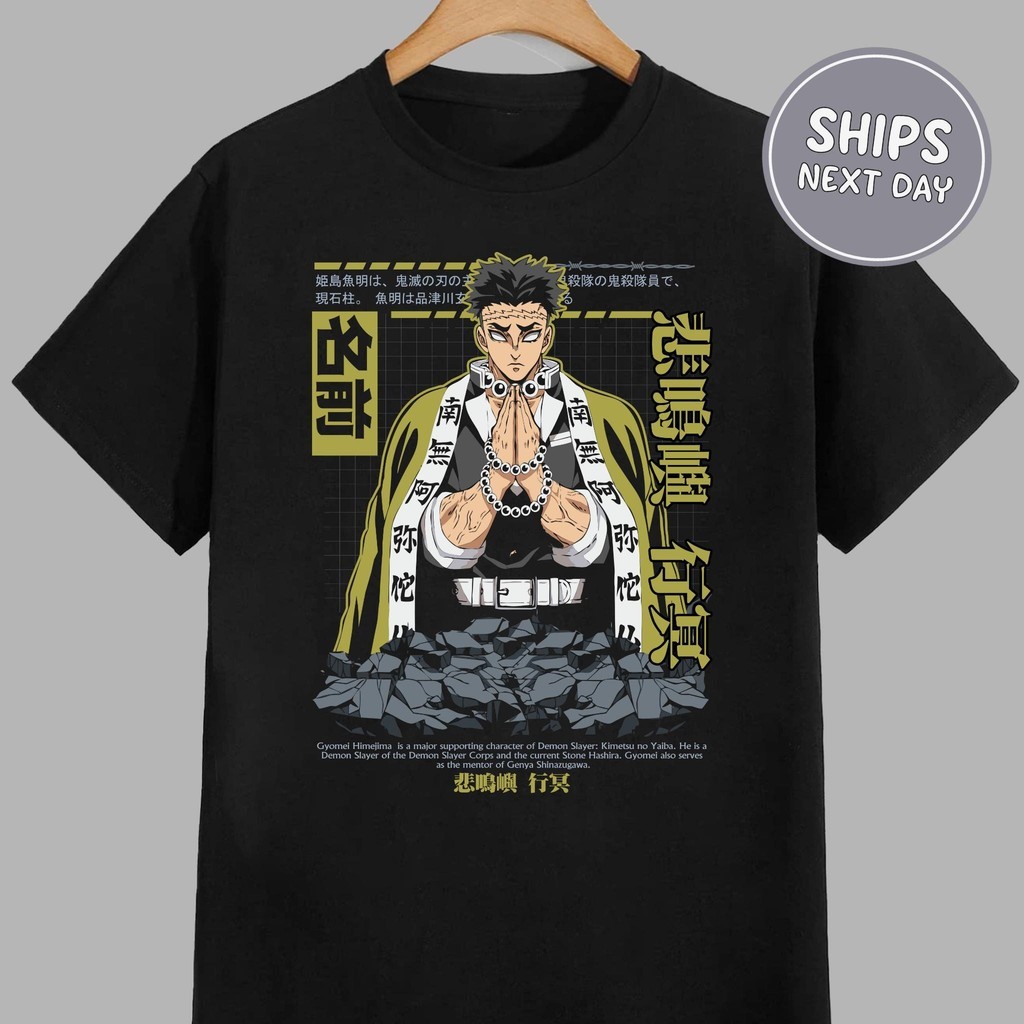Áo thun Demon Slayer Gyomei Anime Unisex S-5XL