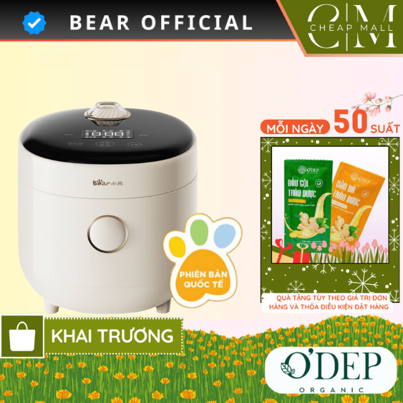 Nồi cơm điện Mini 1.6L (lòng nồi, 2 người ăn) Bear DFB-C16K1 - Hàng chính hãng - CHEAP CSA