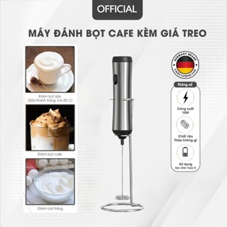 Máy đánh bọt cà phê điện Cliton công suất 6W kèm giá treo sạc USB chất liệu inox 304 chất lượng Đức
